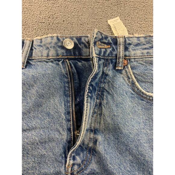 Zara Denim Shorts Women 4 High Rise Light Wash Classic 5 Pocket - Picture 10 of 10